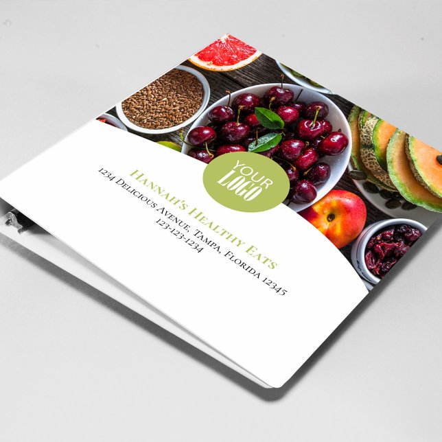 Professional Business Logo Custom 3 Ring Binder (Add your photo and logo to this three-ring binder. )