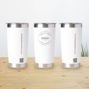 Professional Business logo Custom QR code website  Insulated Tumbler