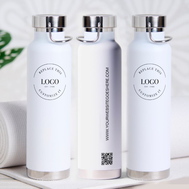 Professional Business logo Custom QR code website  Water Bottle (Creator Uploaded)