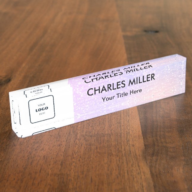 Professional business logo  desk name plate (Side)
