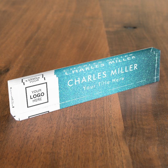 Professional business logo Desk Nameplate (Side)