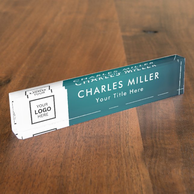 Professional business logo Desk Nameplate (Side)