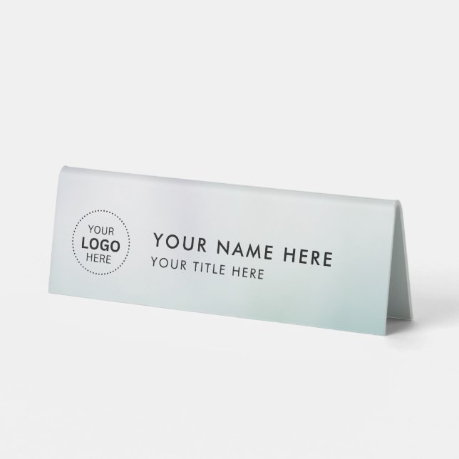 Professional business logo Desk Nameplate Table Tent (Back)