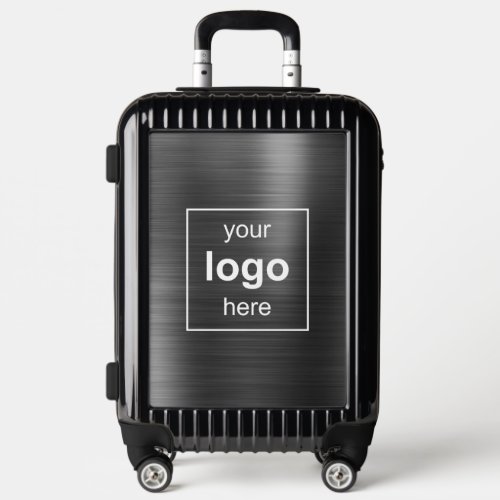Professional Business Logo Faux Black Metal  Luggage