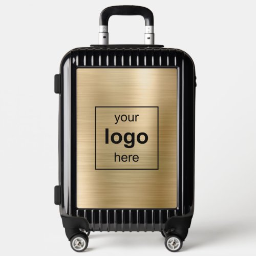 Professional Business Logo Faux Gold Metal  Luggage