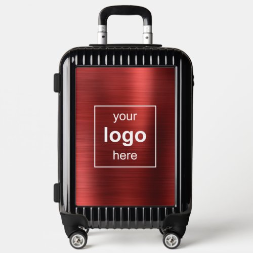 Professional Business Logo Faux Red Metal  Luggage