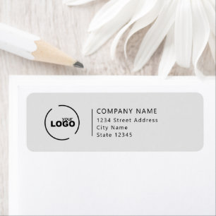 Professional Business Logo Gray Return Address  Label