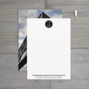 Professional Business Logo l Company Photo Note Card