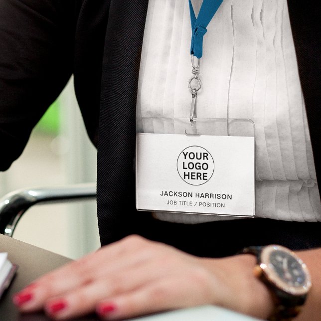 Professional Business Logo l Employee Id White  Badge (Creator Uploaded)