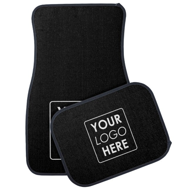 Professional Business Logo Modern Business Black Car Floor Mat (Set)