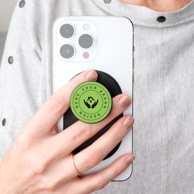 Professional Business Logo Modern Minimal PopSocket (Hand)