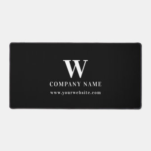 Professional Business Logo Monogram Name Website Desk Mat