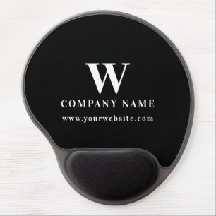 Professional Business Logo Monogram Name Website Gel Mouse Pad