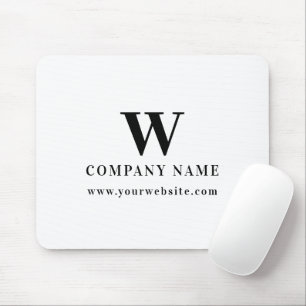 Professional Business Logo Monogram Name Website Mouse Pad