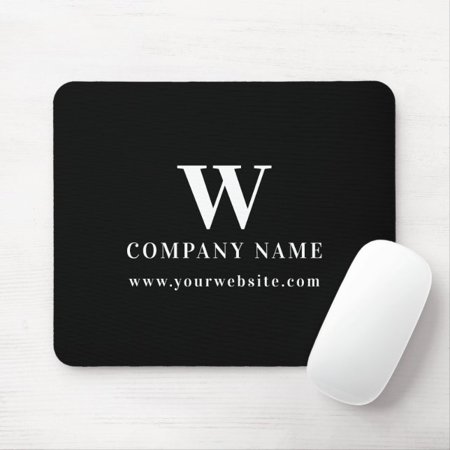 Professional Business Logo Monogram Name Website Mouse Pad (With Mouse)