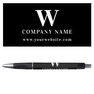 Professional Business Logo Monogram Name Website Pen