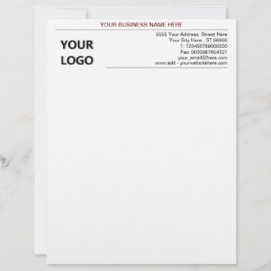 Professional Business Logo Name Address Letterhead