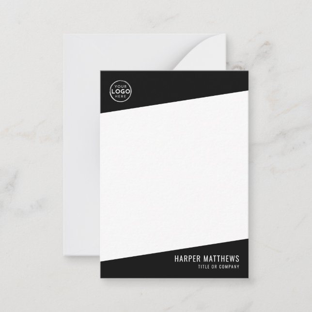 Professional Business Logo Note Card (Front)