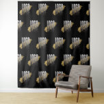 Professional Business Logo On  Black Promotional   Tapestry at Zazzle