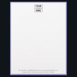 Professional Business Logo Purple Letterhead<br><div class="desc">A classy business logo design with your business details and a purple border. Perfect for small and large corporate businesses. Professional and clean design.</div>