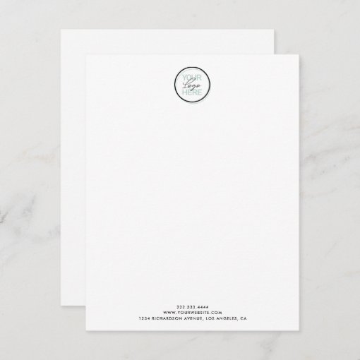 Professional Business Logo QR Code Note Card | Zazzle