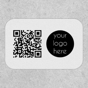 Professional Business Logo QR Code Patch White
