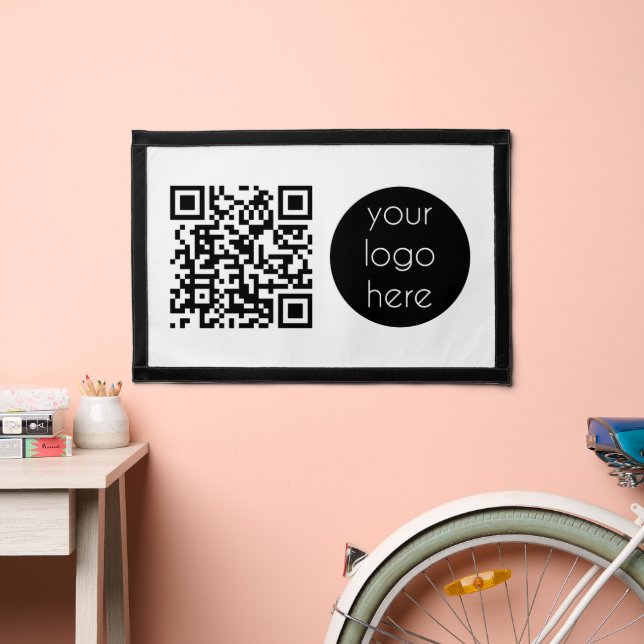 Professional Business Logo QR Code  Pennant (Insitu 2)