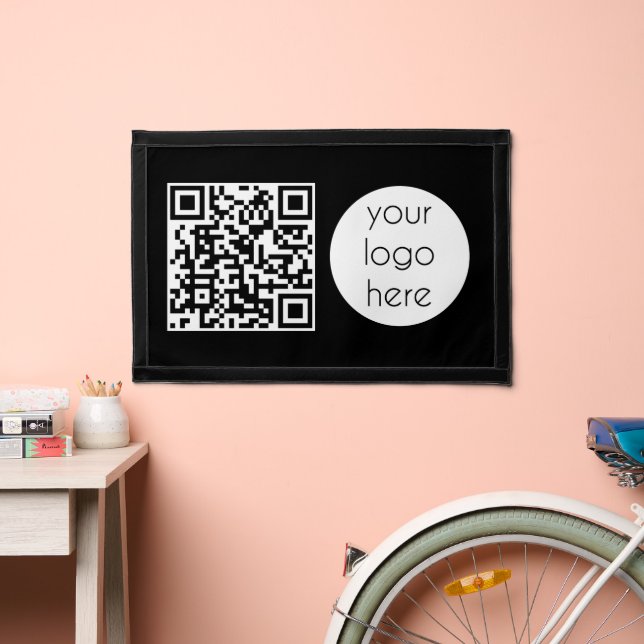 Professional Business Logo QR Code  Pennant (Insitu 2)