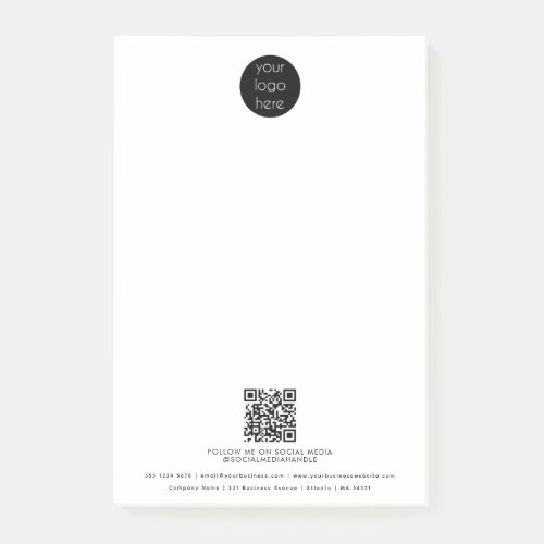 Professional Business Logo QR Code Promotional  Post_it Notes