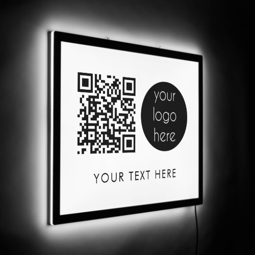 Professional Business Logo QR Code  Text LED Sign