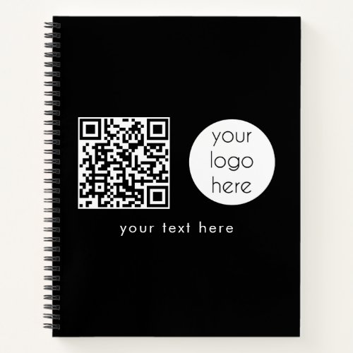 Professional Business Logo QR Code  Text  Notebook
