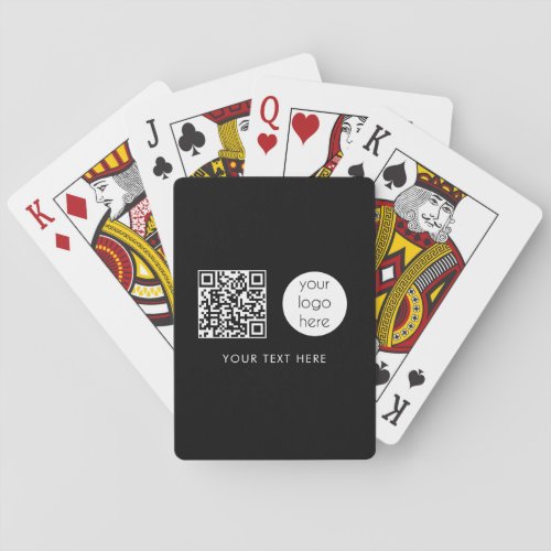 Professional Business Logo QR Code  Text Poker Cards