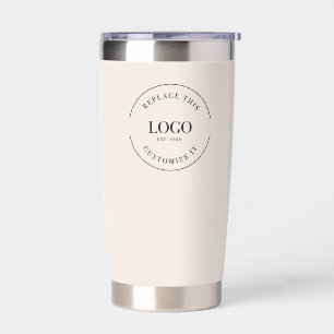 Professional Business logo QR code website Neutral Insulated Tumbler