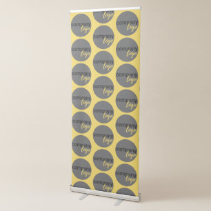 PROFESSIONAL BUSINESS LOGO REPEAT PATTERN YELLOW RETRACTABLE BANNER
