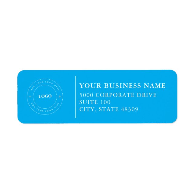  Professional Business Logo  Return Address Label (Front)