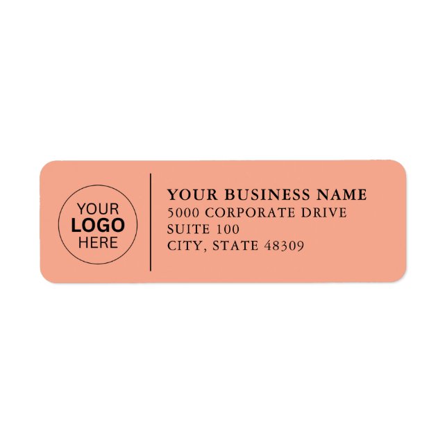  Professional Business Logo  Return Address Label (Front)