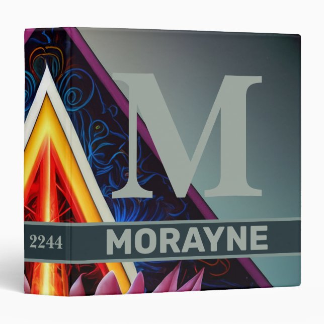 Professional Business Logo Template Monogrammed 3 Ring Binder (Front/Spine)