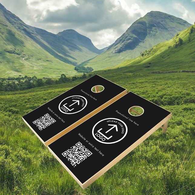 Professional Business Logo Text Promo QR Code  Cornhole Set (Professional Business Logo Text Promo QR Code Cornhole Set)