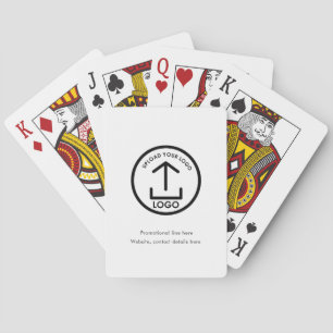 Professional Business Logo Text Promo QR Code Poker Cards