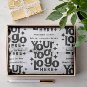 Professional Business Logo Text Promotional Retro Tissue Paper