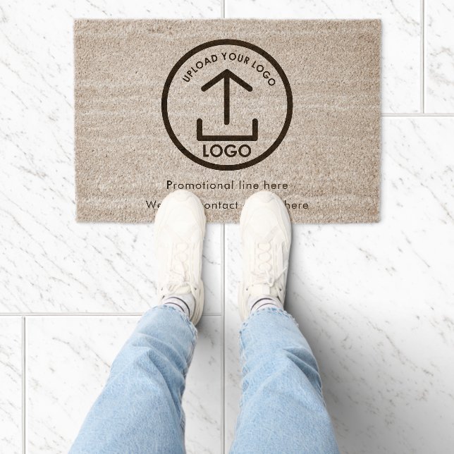 Professional Business Logo Text Promotional Shop Fiber Doormat (Insitu)