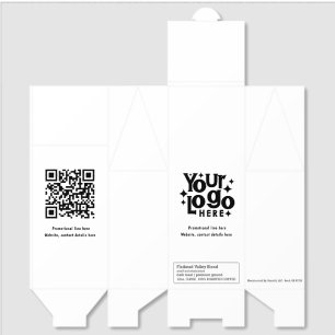 Professional Business Logo Text Trendy QR Code Roasted Coffee