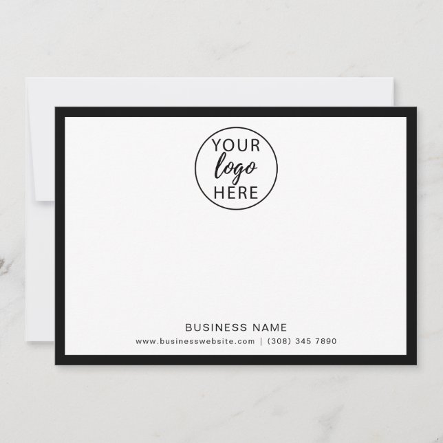 Professional Business Logo Thank You Card (Front)