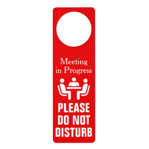 Professional Business Meeting In Progress Door Hanger