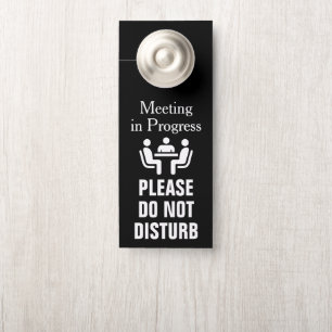 Professional Business Meeting In Progress Door Hanger