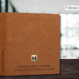 Professional Business Monogram 3 Ring Binder