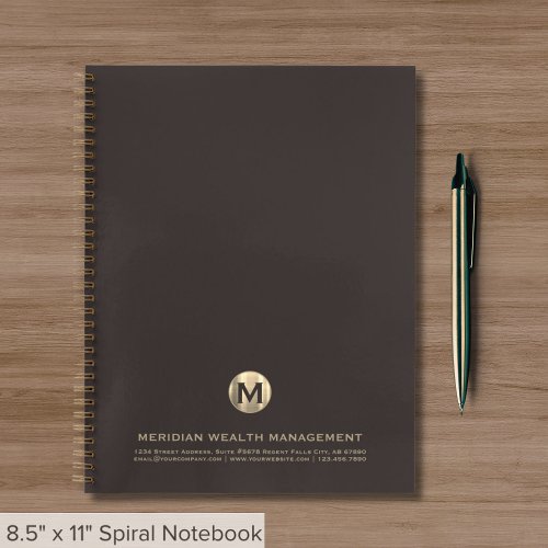 Professional Business Monogram Notebook