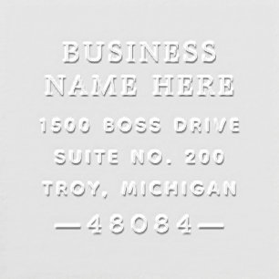 Professional Business Name Address Embosser