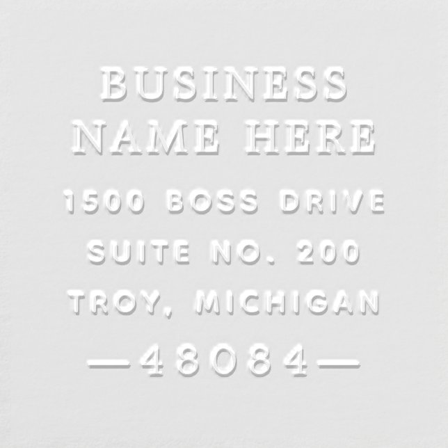 Professional Business Name Address Embosser (Design)