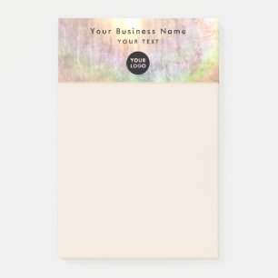 Professional Business Neutral Colored Logo 4x6 Post-it Notes
